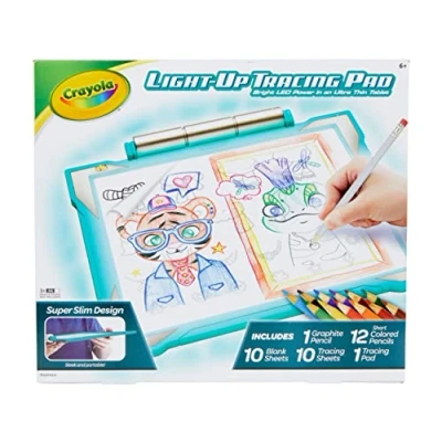 Image of Crayola Light Up Tracing Pad Teal, Kids Board for &amp; Sketching, Toys Boys Girls, Gifts, 6+ [Amazon Exclusive]