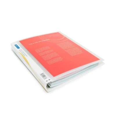 Image of Rapesco Presentation Ring Binders. Polypropylene Coloured Binders Provide For Distinctive And Cost Effective Solution To Presentations. 25mm. Clear. 4 &#039;D&#039; Mechanism.