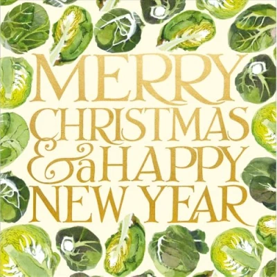 Image of Emma Bridgewater Merry Christmas &amp; Happy New Year Artistic Sprout Card 608391