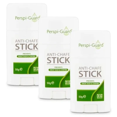Image of Perspi Guard Anti Chafe Stick Soothing Balm with Aloe Vera for Sweat Rash Chafing Chub Rub Running, Cycling 50 g (50g (Triple Pack))