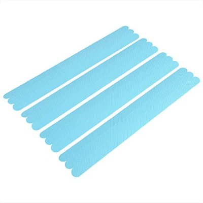 Image of TOPINCN Anti Slip Tape Pre Cut Resistant Strips Safety No Skid Shower Tread Sticker for Bathtub Bathroom Ceramic Floor, 38X2Cm(Blue)