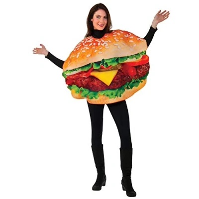 Image of Rubies 810811 Burger Food Adult Sized Costume, Cartoon, Multi, Standard