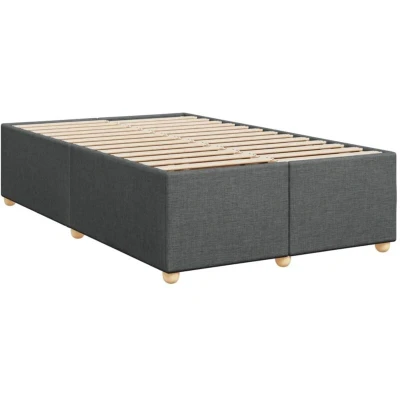 Image of vidaXL Bed Frame without Mattress Dark Grey 120x190 cm Small Double Fabric