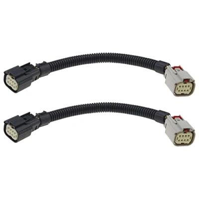 Image of OTOTEC 2Pcs 8 Pins Rear Tail Light Self disconnecting Wiring Harness 4388140 1940131 1831334 Compatible with Ford Transit Mk6/ Mk7/ Mk8 Wire Connector