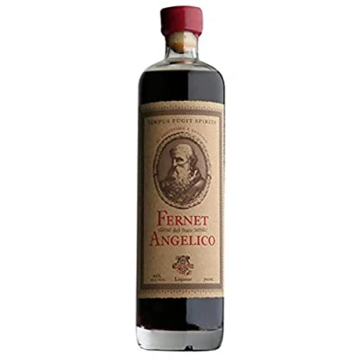 Image of Tempus Fugit Fernet del Frate Angelico Bitters, 70cl, 44% ABV, Liqueur Made with Saffron, Bittersweet Go To Sipper or For Delicious Cocktails