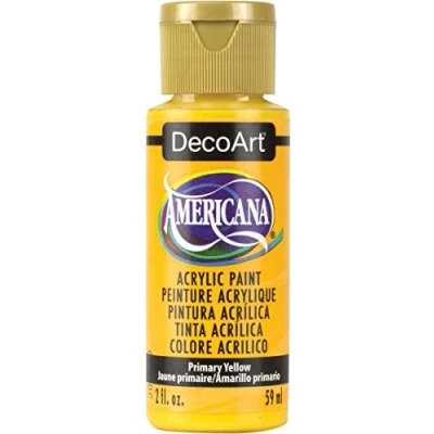 Image of DecoArt Americana 2 oz Acrylic Multi Purpose Paint, Primary Yellow