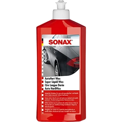 Image of SONAX Super Liquid Wax (500 ml) Intense mirror shine. Intensifies colours. Provides lasting protection. Removes tar stains. Item No. 03012000 810, Red