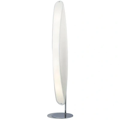 Image of Pasion Floor Lamp 6 Light E27, Gloss White/White Acrylic/Polished Chrome, CFL Lamps INCLUDED (COLLECTION ONLY)