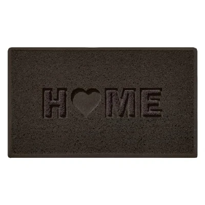 Image of Nicoman LOVE at HOME Doormat 75x44cm Comfort Brown｜Heavy Duty Non Slip｜Indoor/Outdoor｜Entrance Barrier Dirt Trapper Floor Mat｜Home Patio Garden Conservatory Door Heart