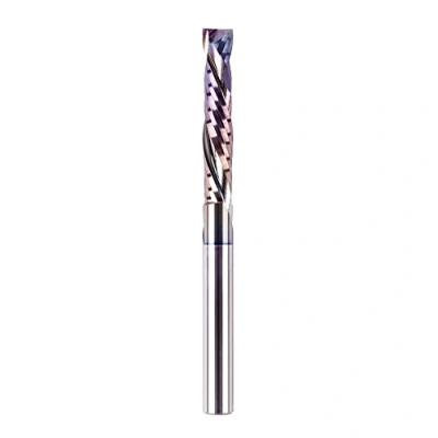Image of SpeTool 8mm Shaft 45mm Cutting Length Tungsten Carbide Spiral Groove Router Bit with TAC Coating for Wood