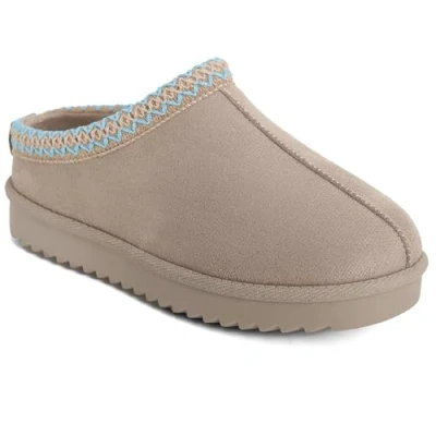 Image of sole london Ladies Womens Warm Faux Fur Slip ON in Out Door Slippers Shoes Boots Beige