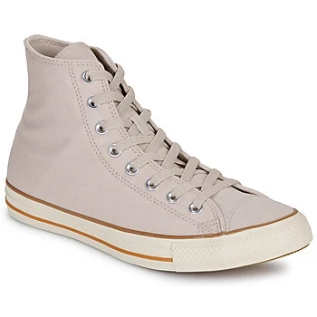 Image of Converse CHUCK TAYLOR ALL STAR CANVAS LEATHER men&#039;s Shoes (High top Trainers) in Beige