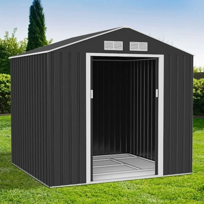 Image of 7&#039; x 6&#039; Lotus Hera Apex Metal Shed (2.01m 1.81m)