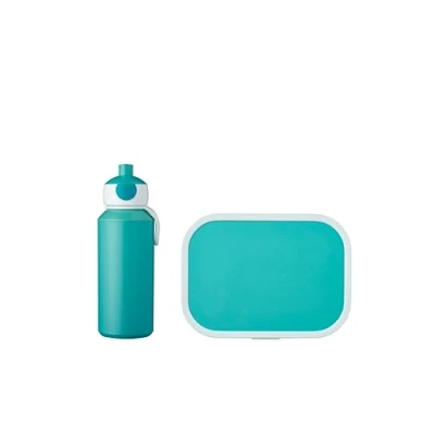 Image of Mepal Lunch Set Campus for Children with Pop Up Drink Bottle &amp; Box School or On The Go BPA Free 400 ml + 750 Tuquoise