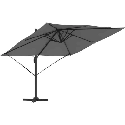 Image of vidaXL Cantilever Roma Parasol Anthracite 286x285x265 cm Aluminium