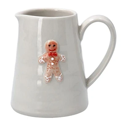 Image of Gisela Graham One Ceramic mini Jug Gingerbread Man design