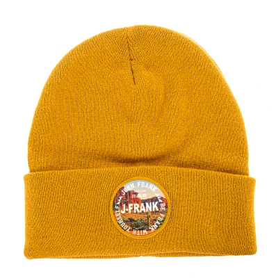 Image of John Frank Mens Hemmed hat JFBN18W01 MOSTAZA man Yellow One Size