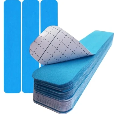 Image of ANAMPION Kinesiology Tape Pro (60 Precut Strips) Waterproof Sports for Athletes, Physio Elastic Pain Relief Adhesive Muscles Shin Splints Ankle Knee &amp; Shoulder (Blue)