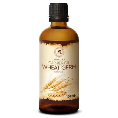 Image of Wheatgerm Oil 100ml Glass Bottle Triticum Vulgare Germ USA Wheat Ideal for Skin Conditioning Facial Body Massage