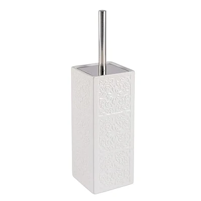 Image of WENKO 22651100 toilet brush Cordoba White holder, closed form, Ceramic, 9.5 x 35 cm,