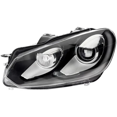 Image of 5K2941752C, 5K2941754B Headlights HELLA 1ZS 009 902 541 Right W5W, D1S, PY21W DE, Bi Xenon 12V chrome/black for left hand traffic VOLKSWAGEN: GOLF 6