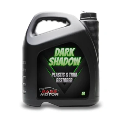 Image of Bass Motor Premium Auffrischer für Auto und Motorrad gegen Flecken Kratzer, Autopflege Kunststoff Gummi Innenraum, Kofferraum, Verkleidung, Reifen Sprühflasche DARK SHADOW 5 Liter