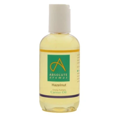 Image of Absolute Aromas Hazelnut Oil (Corylus Avellana) 150ml Pure, Natural, Cold Pressed, Vegan and Cruelty Free Moisturising Carrier for Body Facial Massage