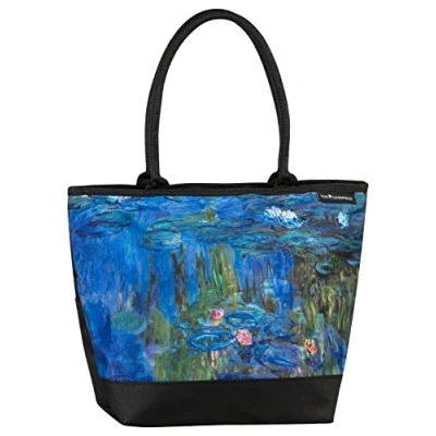 Image of VON LILIENFELD Handbag Claude Monet Waterlilies Art Design Shopper Dimensions L 42 x H 30 D 15 cm Beach Bag Office, multicoloured, Contemporary