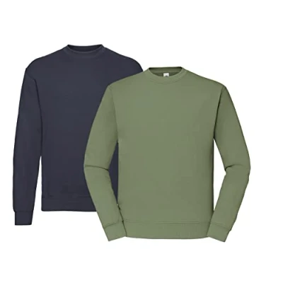 Image of Fruit of the Loom Men&#039;s In Sweat Sweatshirt Set, 1x Deep Navy, Olive &amp; Hlkauf Block, XL