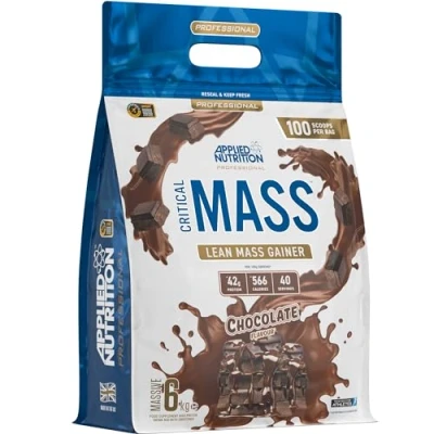 Image of Applied Nutrition Critical Mass Professional Weight Gain Protein Powder, High Calorie Gainer, Lean (6kg 40 Servings) (Chocolate)