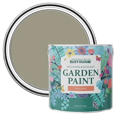 Image of Rust Oleum Green Mould Resistant Garden Paint In Satin Finish Grounded 2.5L