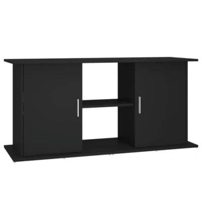 Image of vidaXL Aquarium Stand Engineered Wood, Black, Stylish Home Decor Accessory with Additional Storage for Accessories