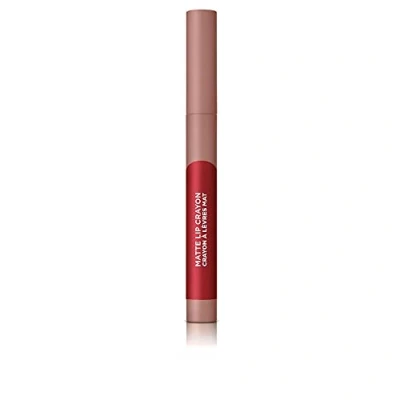 Image of L&#039;Oreal Paris Infallible Very Matte Lip Crayon Lipstick, Smudge Proof, Red 113 Brulee Ever, 1 kg