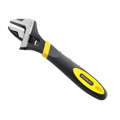 Image of STANLEY MAXSTEEL Adjustable Wrench 30 x 200 mm Protective Phosphate Finish and Ergonomic Bi Material Handle 0 90 948