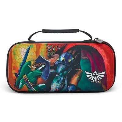 Image of PowerA Protection Case for Nintendo Switch, Switch Lite &amp; OLED Model, Hard Shell Protective Pouch with Carry Handle and 9 Game Cards Storage, Official: Link vs Ganondorf