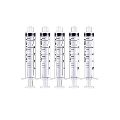 Image of Luer Lock Plastic Syringe, 10ml, Blunt Tip, Measuring Syringe Tools for Measuring, Lip Gloss, Liquid Refilling, Dispensing, DIY Crafts, Oil Feeding Pets, Scientific Labs, Glue Applicator