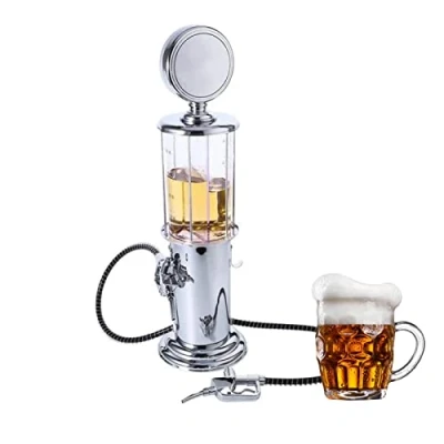 Image of Double Guns Beer/Wine/Liquor Dispenser Metal Pump Gas Station Alcohol Liquid Soft Drink Beverage Pourer Machine Bar Beer Tools