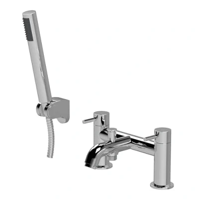 Image of Round Bath Shower Mixer Tap with Kit Chrome Balterley