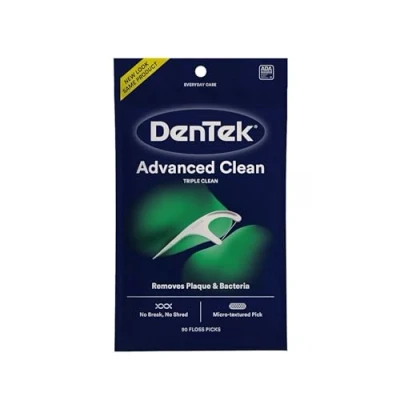 Image of Dentek Triple Clean Floss Picks, Mint, 90 Count