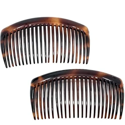 Image of Camila Paris AD66 2 1. 190cm Tortoise Shell Hair Combs Pack Of 4