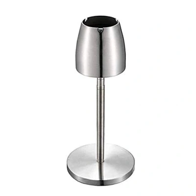 Image of Stainless Steel Adjustable Height Telescopic Standing Ashtray, Floor Ash Tray for Home/Outside/Bar/Office,Windproof Ashtray Smoking Accessories