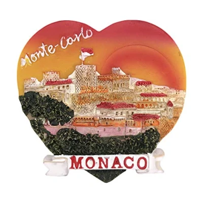 Image of 3D Monaco Heart Shaped Refrigerator Magnet Travel Sticker Souvenirs Home &amp; Kitchen Decoration Fridge from China