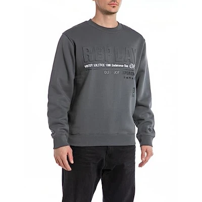 Image of REPLAY Men&#039;s M6709 Sweatshirt, Titanium 291, M
