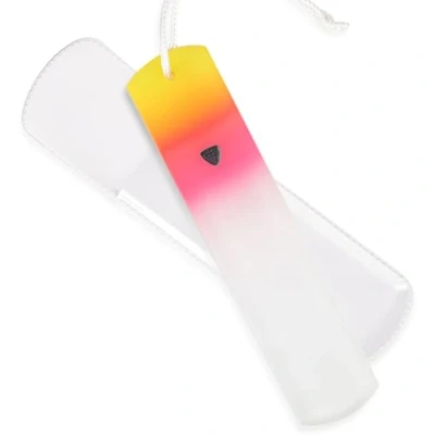 Image of Czech Glass Dual Sided Foot File, Scraper, and Rasp by Bona Fide Beauty. Luxurious Self Care Gift for Women