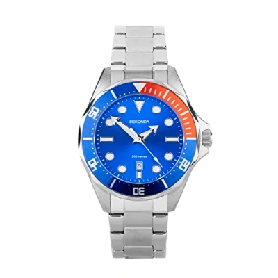 Image of Sekonda Mens 200m Divers Watch with Stainless Steel Bracelet 30087