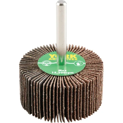 Image of York 50 X 25MM Flap Wheels Aluminium Oxide 6.0MM Shaft P60