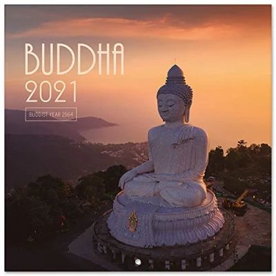 Image of The Buddha 2021 Wall Calendar 11.8 x inches (16 Months) Family Planner 2021,CP21090