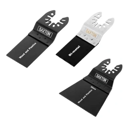 Image of 3 x Saxton Blades Mix for Dewalt Wolf Stanley Worx Oscillating Multitools