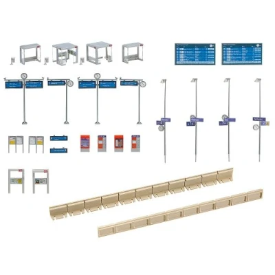 Image of Faller 120240 Modern Waiting Box with Accessories, 18.6 x 5.2 27.8 cm