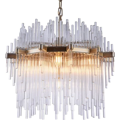 Image of Reykjavik 7 Light Pendant Ceiling Champagne, E14